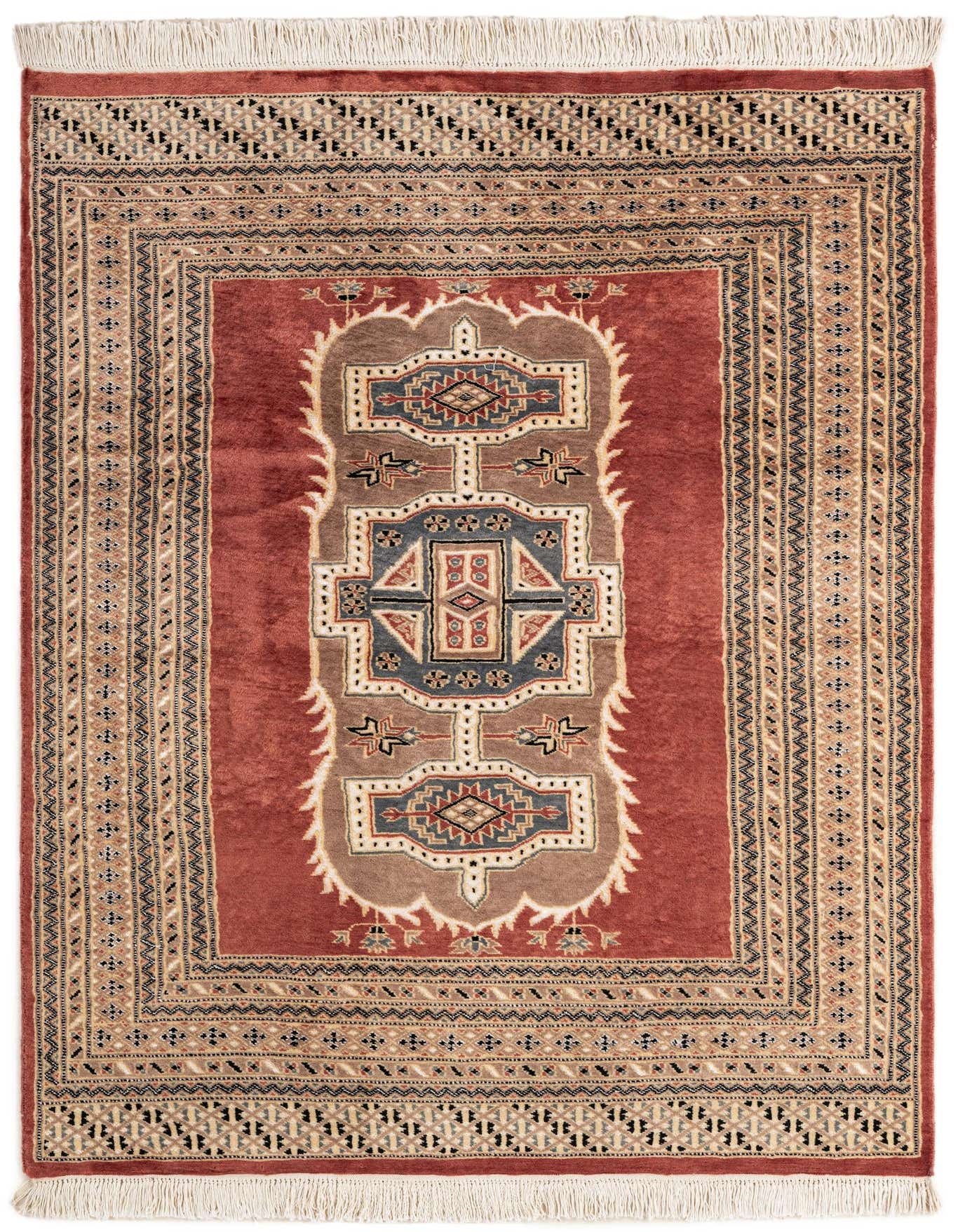 4' 5 x 6' 2 Hand Knotted Bokhara Oriental Rug
