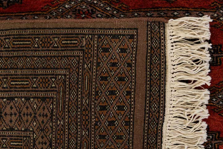 4' 1 x 6' 1 Hand Knotted Bokhara Oriental Wool Rug