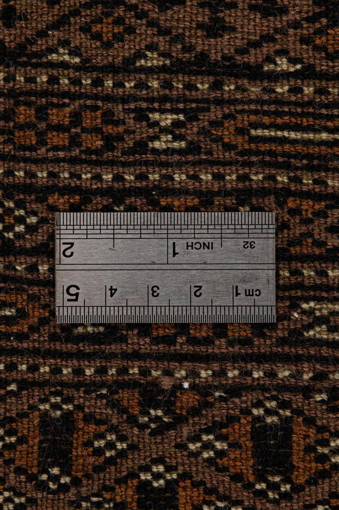 4' 1 x 6' 1 Hand Knotted Bokhara Oriental Wool Rug