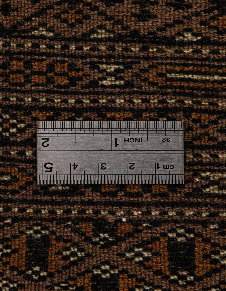 Detail image of 4' 1 x 6' 1  Hand Knotted Bokhara Oriental Wool Rug