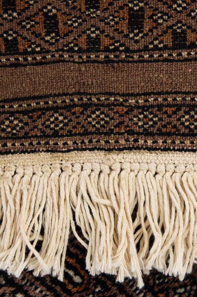 4' 1 x 6' 1 Hand Knotted Bokhara Oriental Wool Rug