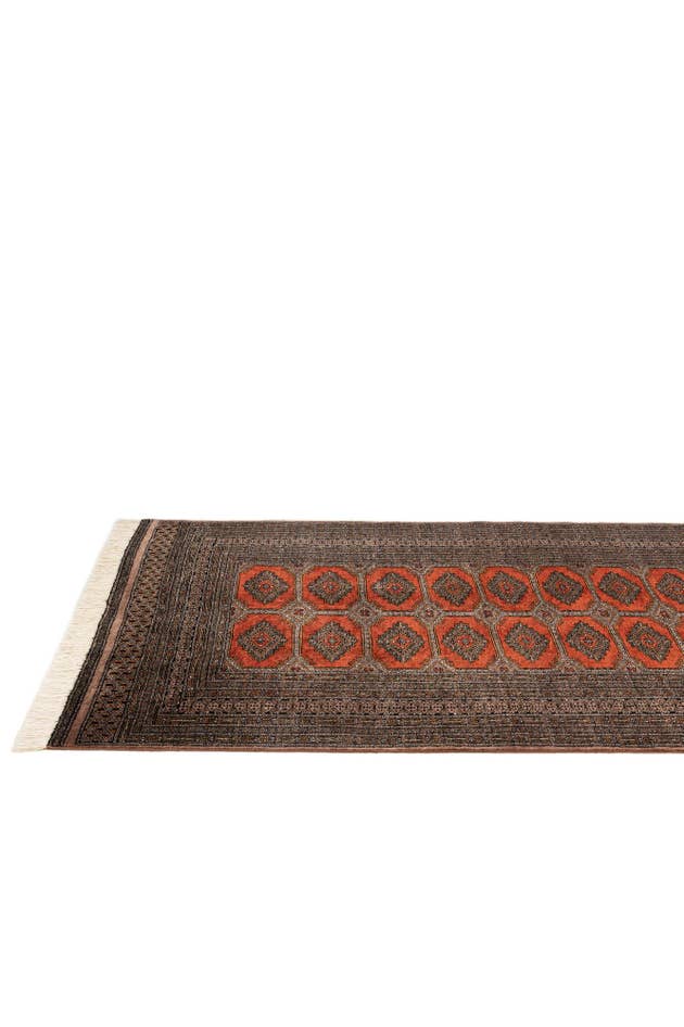 Detail image of 4' 1 x 6' 1 Hand Knotted Bokhara Oriental Wool Rug
