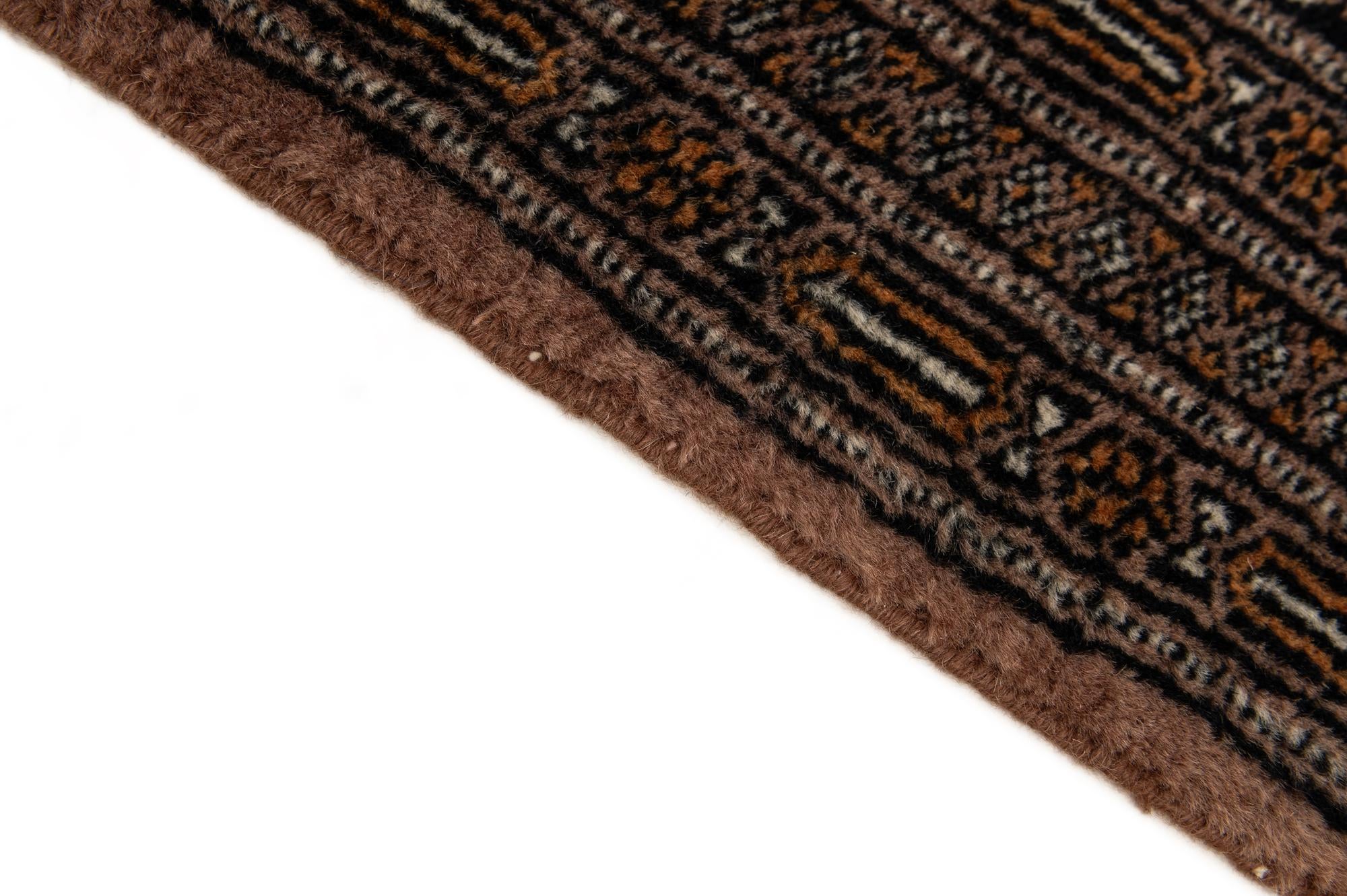 4' 1 x 6' 1 Hand Knotted Bokhara Oriental Wool Rug