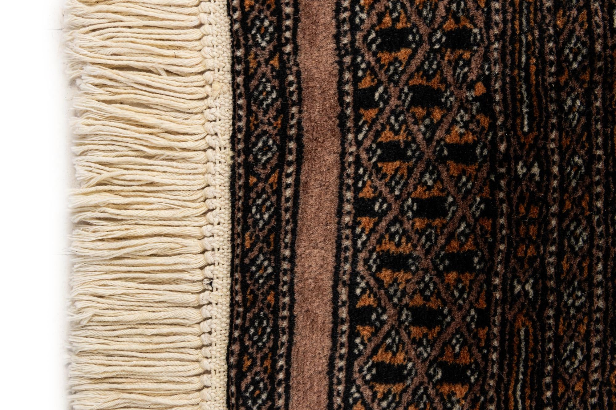 4' 1 x 6' 1 Hand Knotted Bokhara Oriental Wool Rug