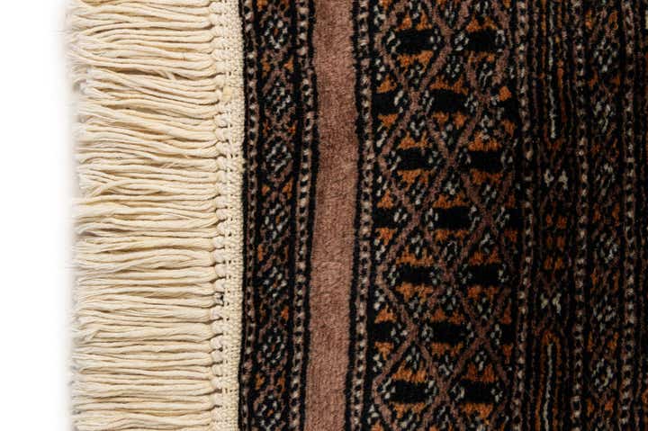 4' 1 x 6' 1 Hand Knotted Bokhara Oriental Wool Rug