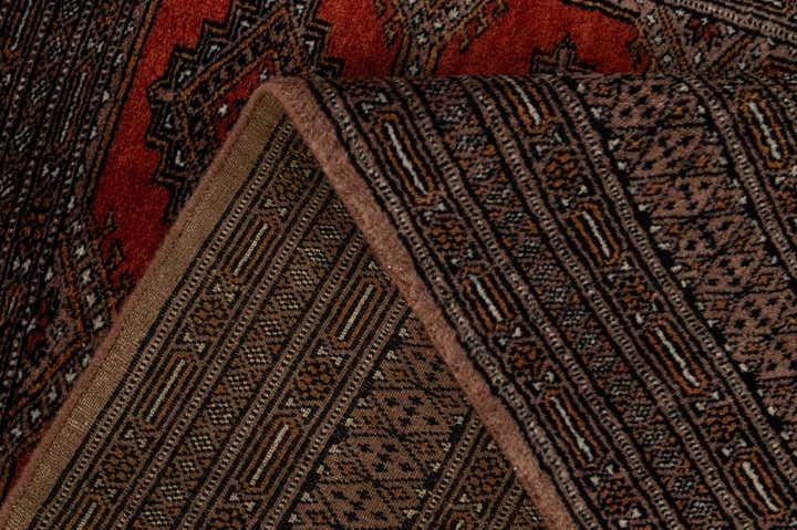 4' 1 x 6' 1 Hand Knotted Bokhara Oriental Wool Rug