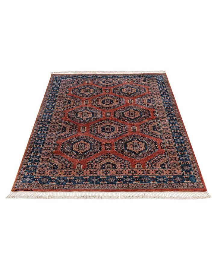 4' 3 x 6' 3 Hand Knotted Bokhara Oriental Wool Rug