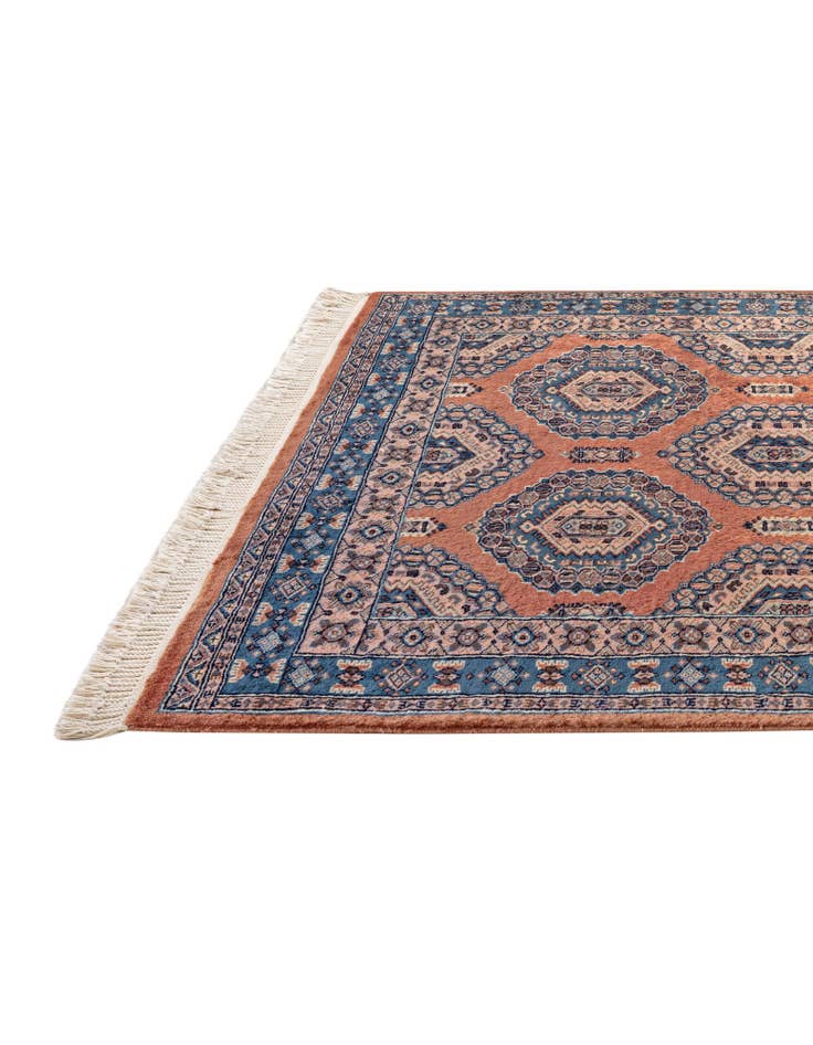 Detail image of 4' 3 x 6' 3 Hand Knotted Bokhara Oriental Wool Rug