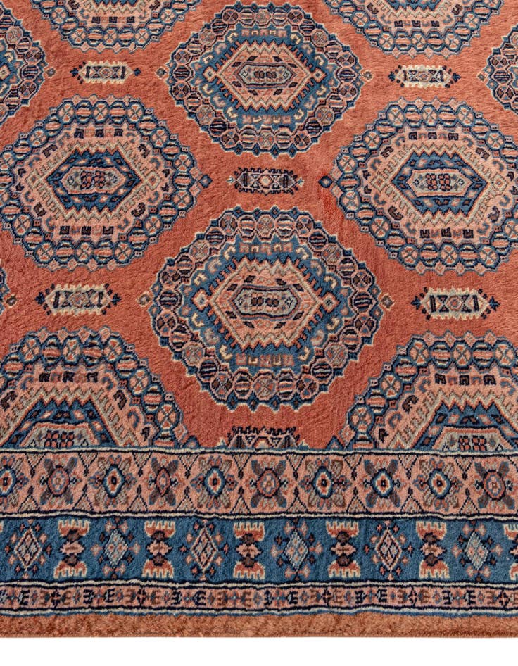 Detail image of 4' 3 x 6' 3 Hand Knotted Bokhara Oriental Wool Rug