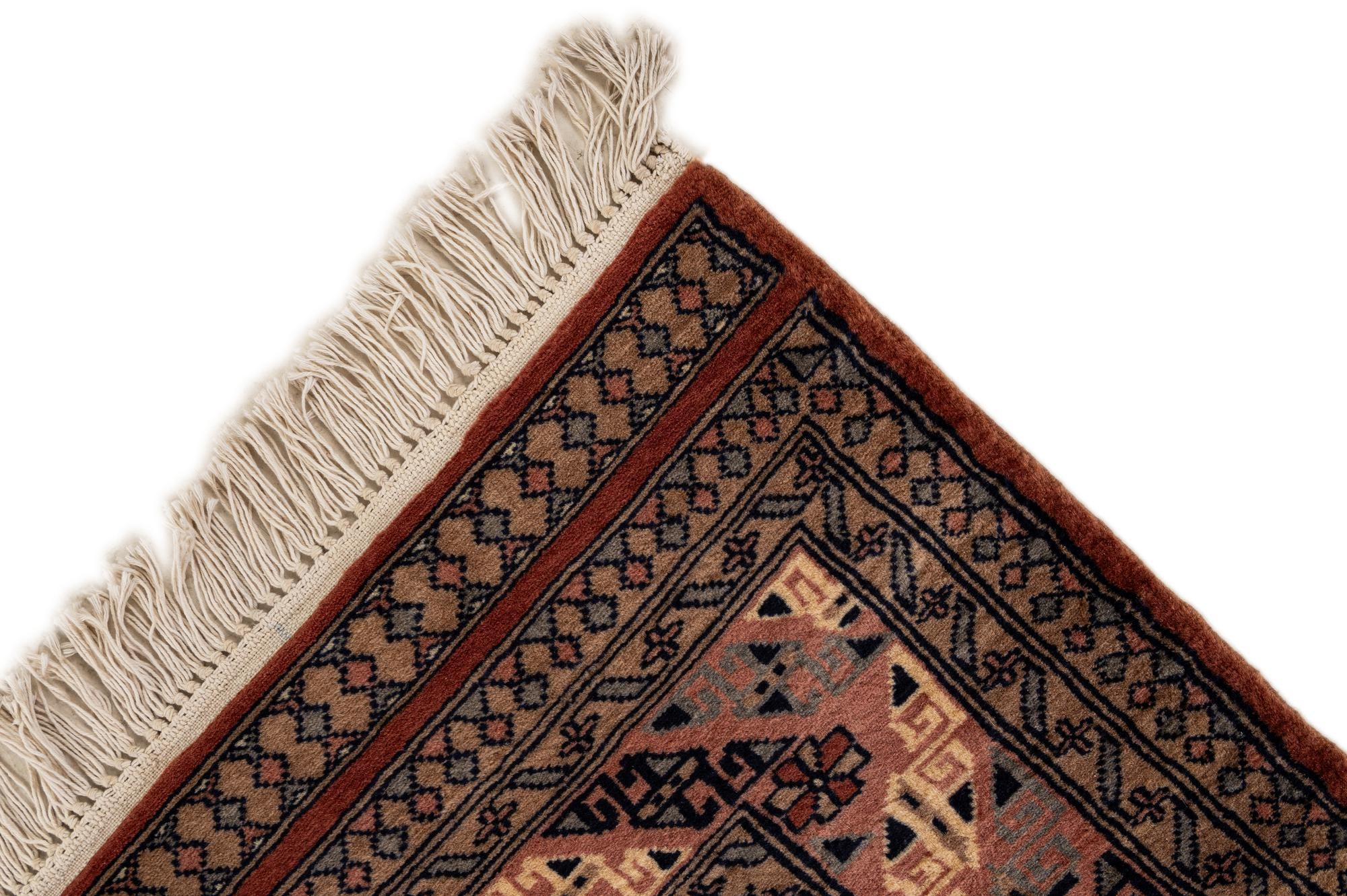4' 4 x 6' 4 Hand Knotted Bokhara Oriental Wool Rug