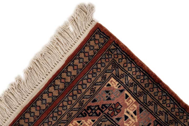 4' 4 x 6' 4 Hand Knotted Bokhara Oriental Wool Rug