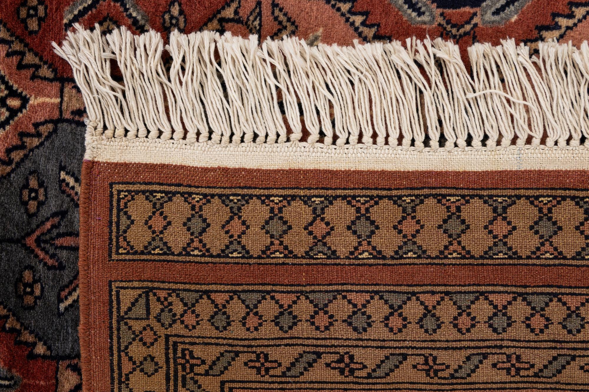 4' 4 x 6' 4 Hand Knotted Bokhara Oriental Wool Rug