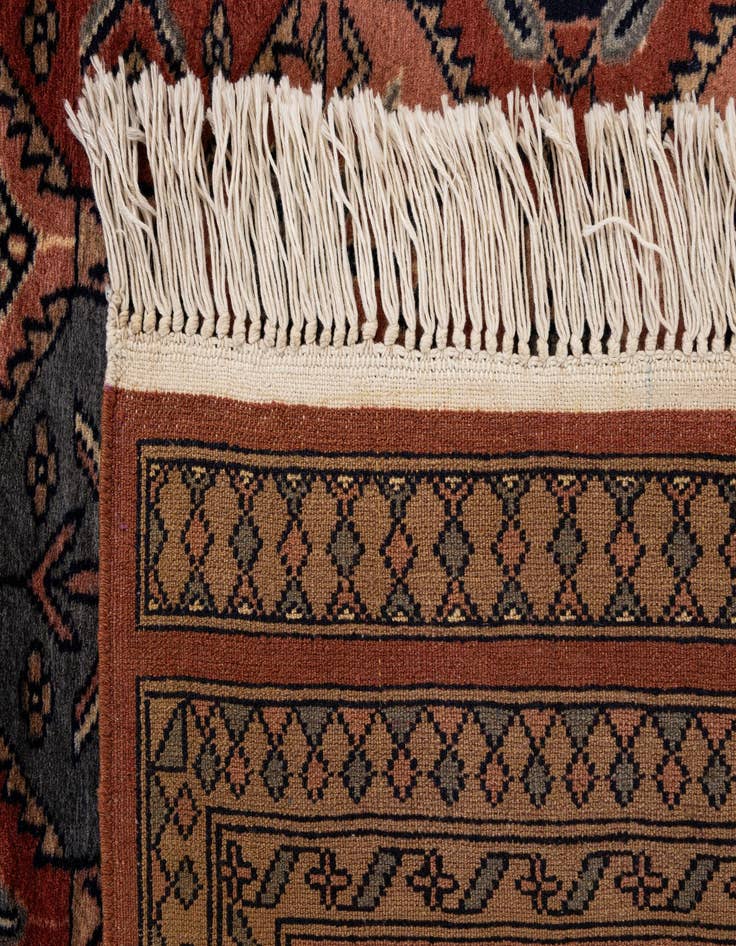 Detail image of 4' 4 x 6' 4  Hand Knotted Bokhara Oriental Wool Rug