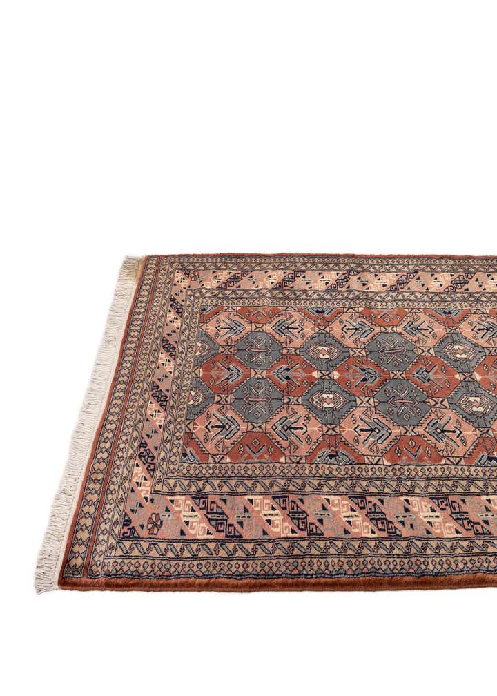 4' 4 x 6' 4 Hand Knotted Bokhara Oriental Wool Rug