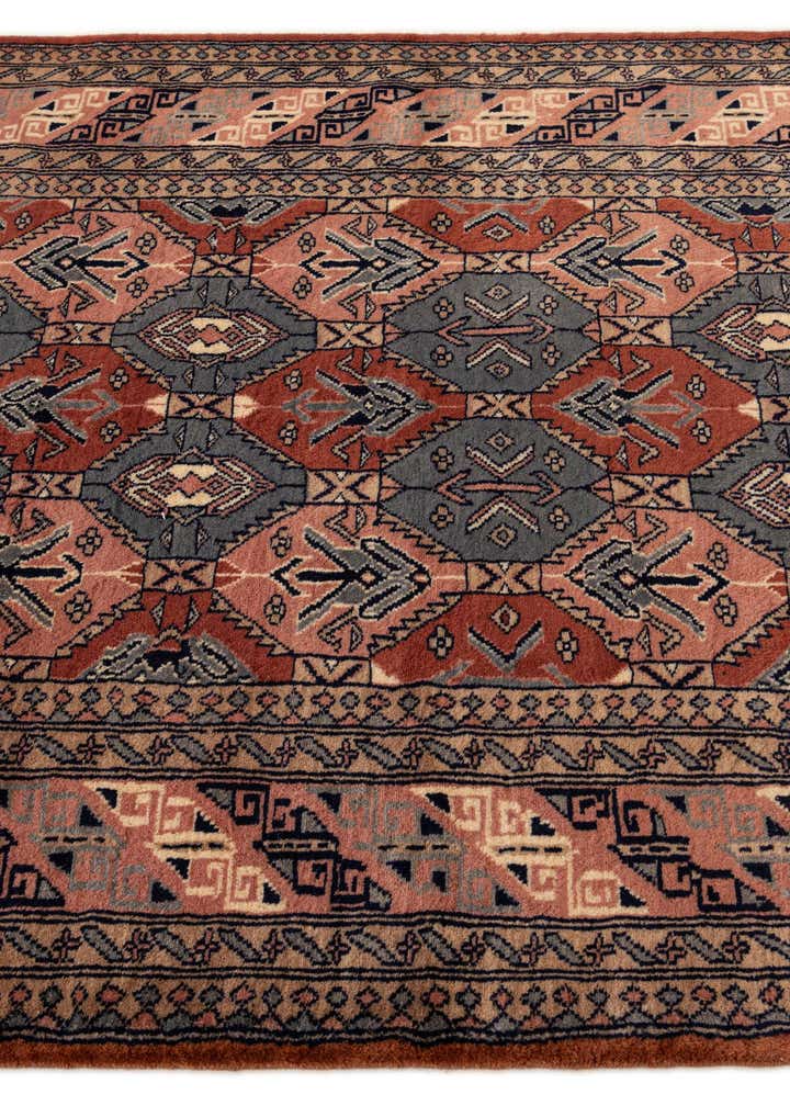 4' 4 x 6' 4 Hand Knotted Bokhara Oriental Wool Rug