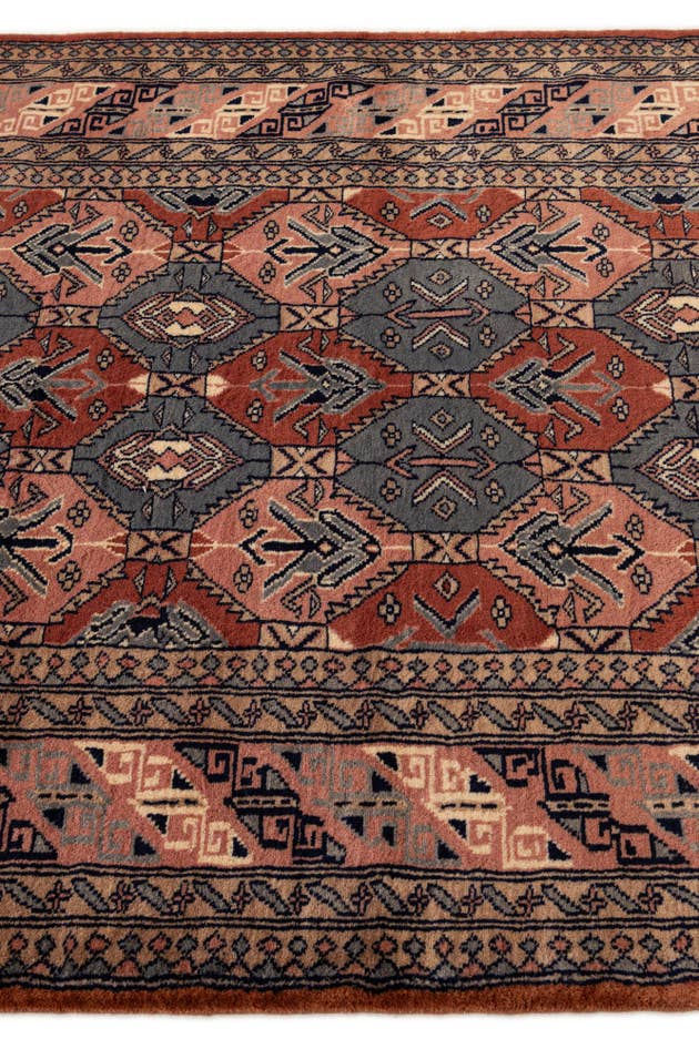 Detail image of 4' 4 x 6' 4 Hand Knotted Bokhara Oriental Wool Rug