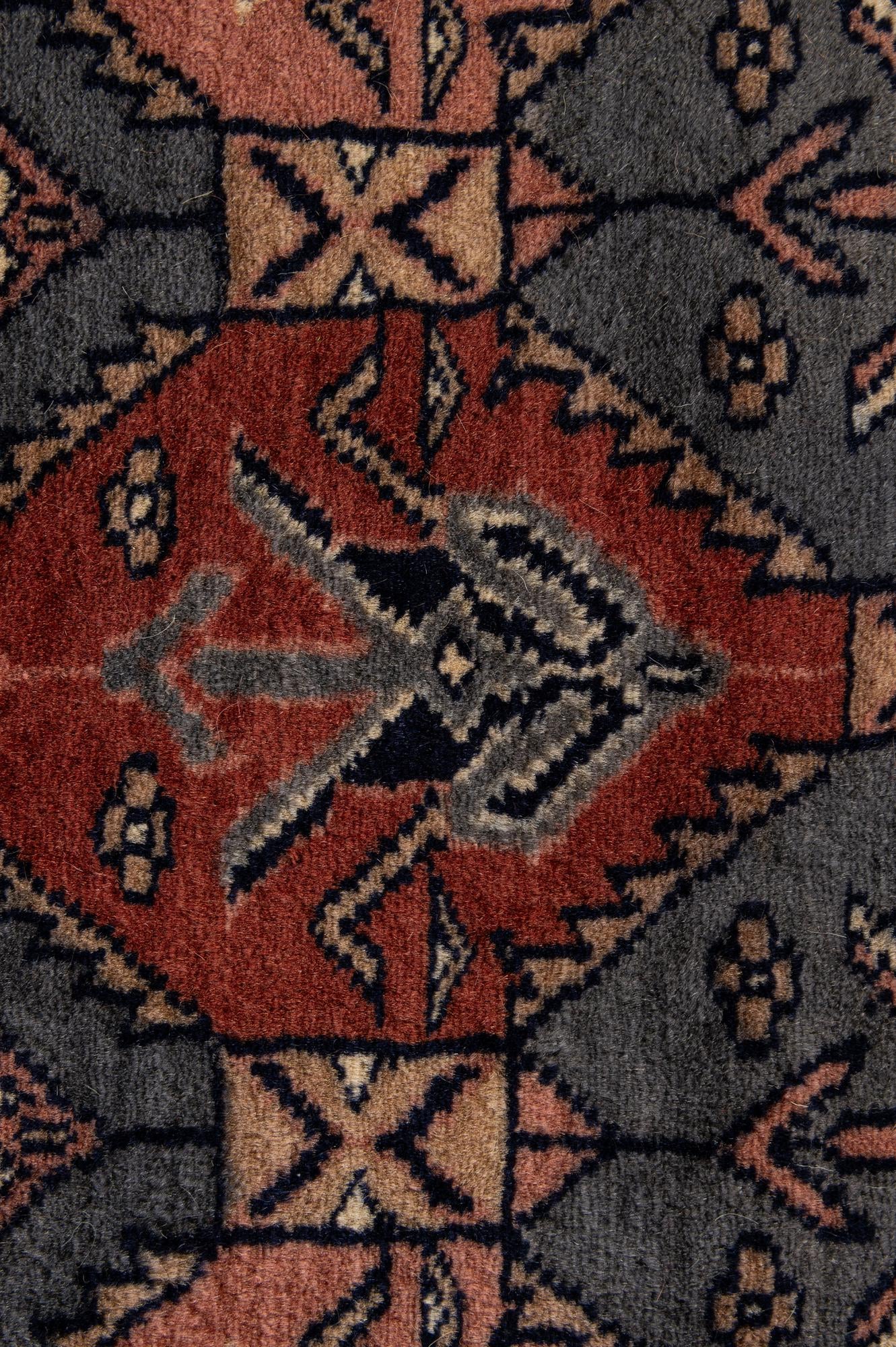 4' 4 x 6' 4 Hand Knotted Bokhara Oriental Wool Rug