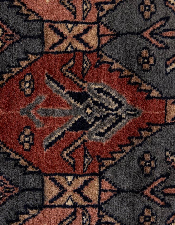 Detail image of 4' 4 x 6' 4  Hand Knotted Bokhara Oriental Wool Rug