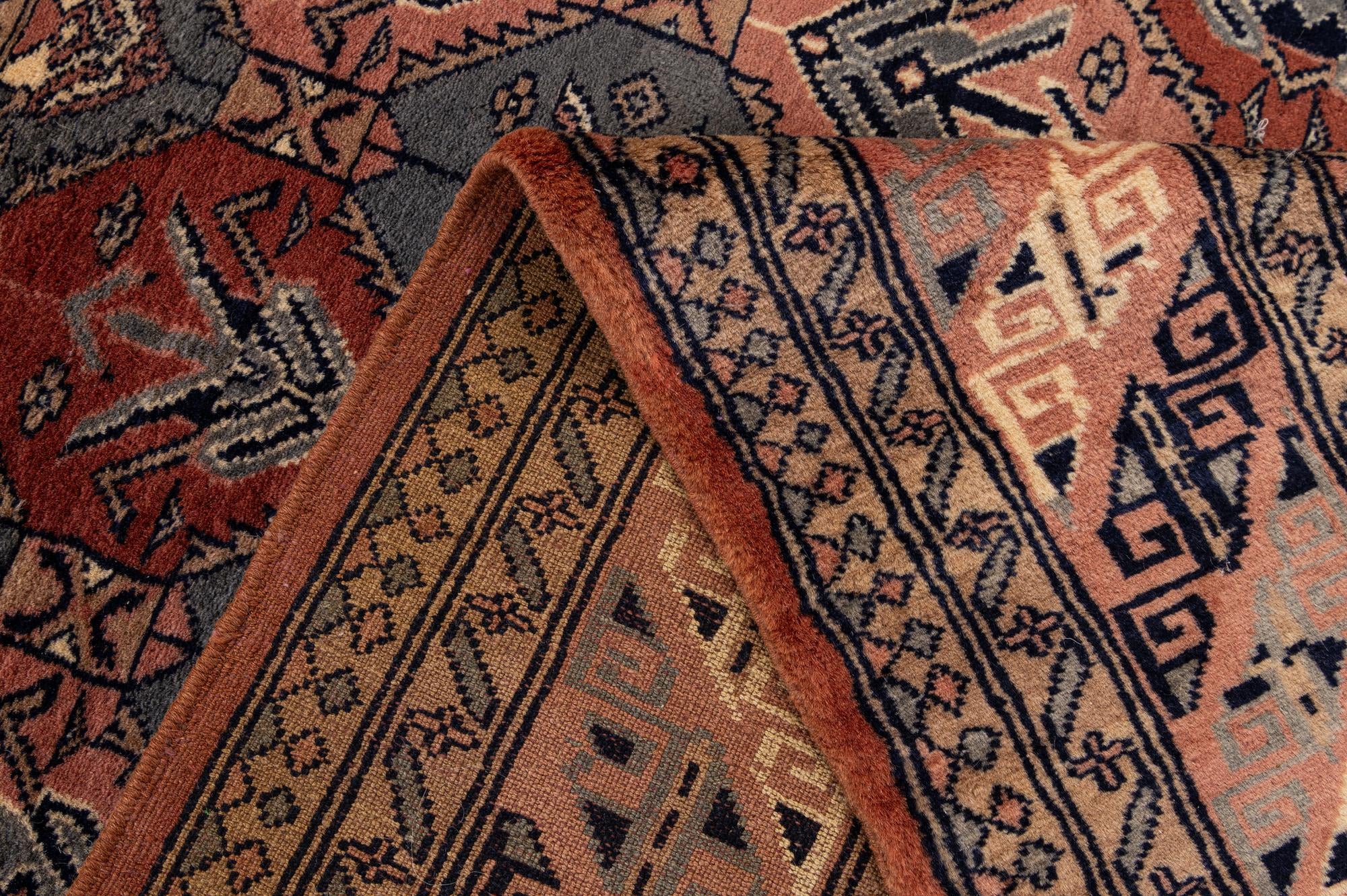 4' 4 x 6' 4 Hand Knotted Bokhara Oriental Wool Rug