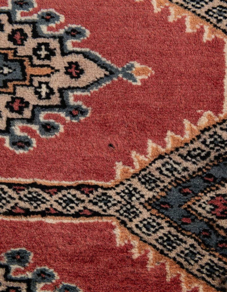Detail image of 8' 2 x 10' 8  Hand Knotted Bokhara Oriental Wool Rug