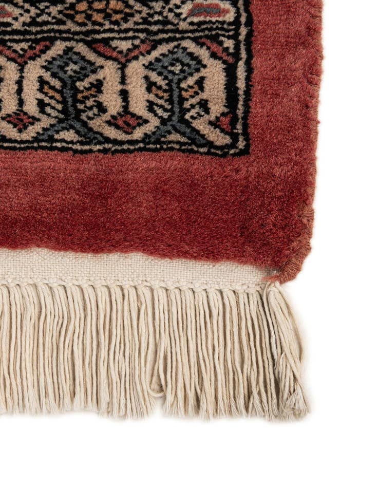 Detail image of 8' 2 x 10' 8  Hand Knotted Bokhara Oriental Wool Rug