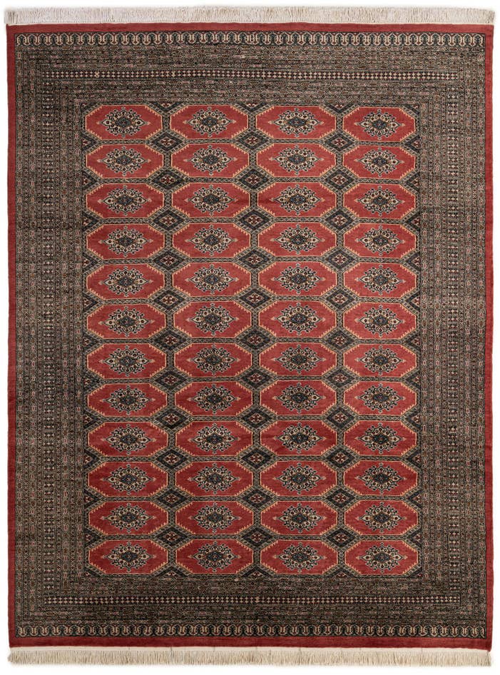 Detail image of 8' 2 x 10' 8 Hand Knotted Bokhara Oriental Wool Rug