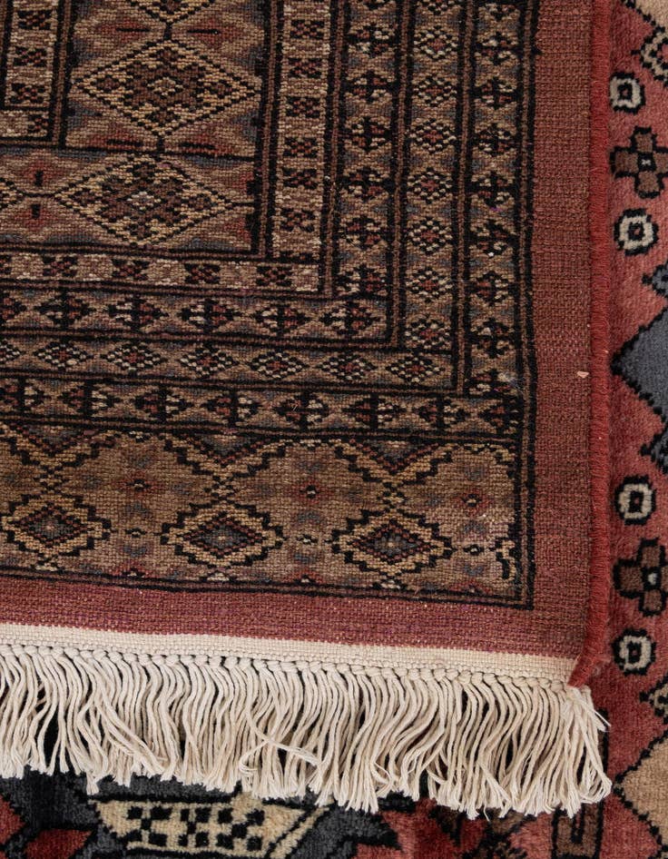 Detail image of 8' 1 x 10' 11  Hand Knotted Bokhara Oriental Wool Rug