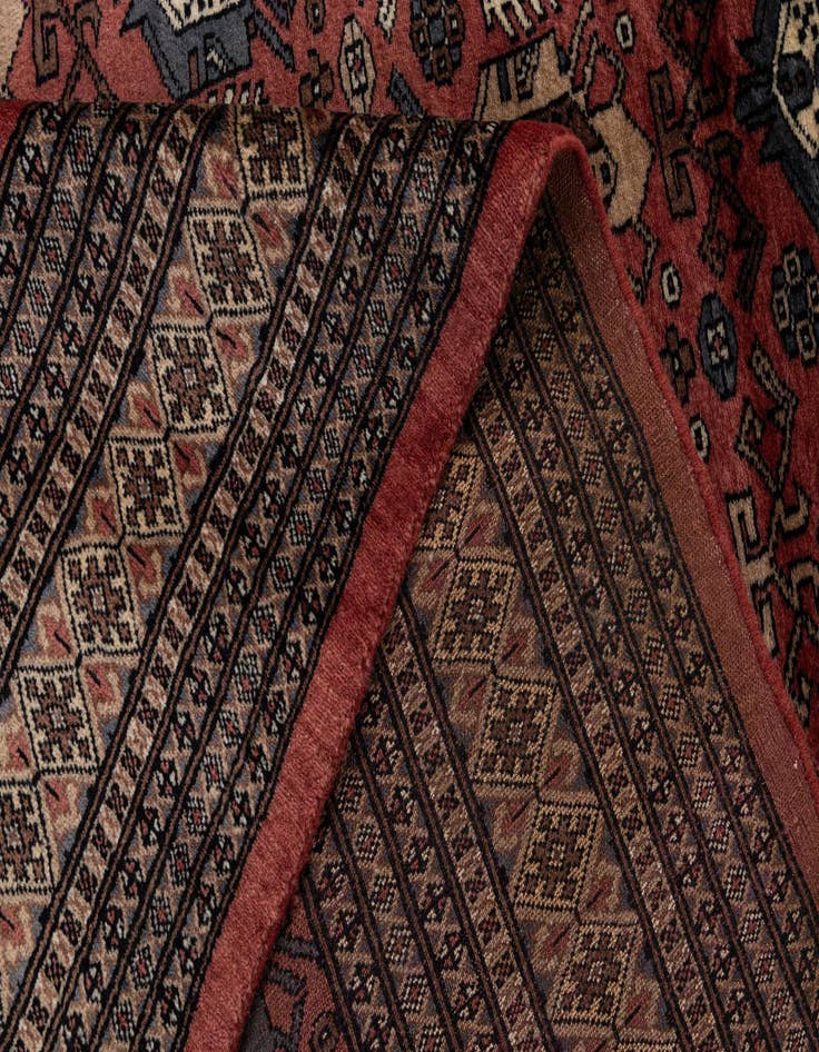Detail image of 8' 1 x 10' 11  Hand Knotted Bokhara Oriental Wool Rug