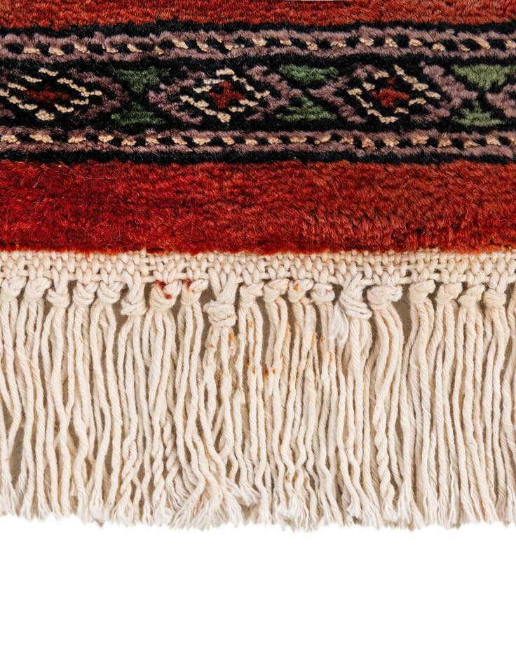 Detail image of 4' 2 x 5' 9 Hand Knotted Bokhara Oriental Wool Rug