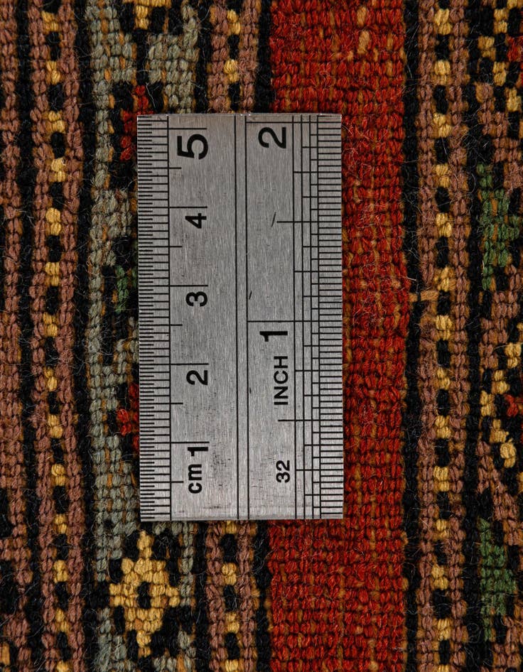 Detail image of 4' 2 x 5' 9 Hand Knotted Bokhara Oriental Wool Rug