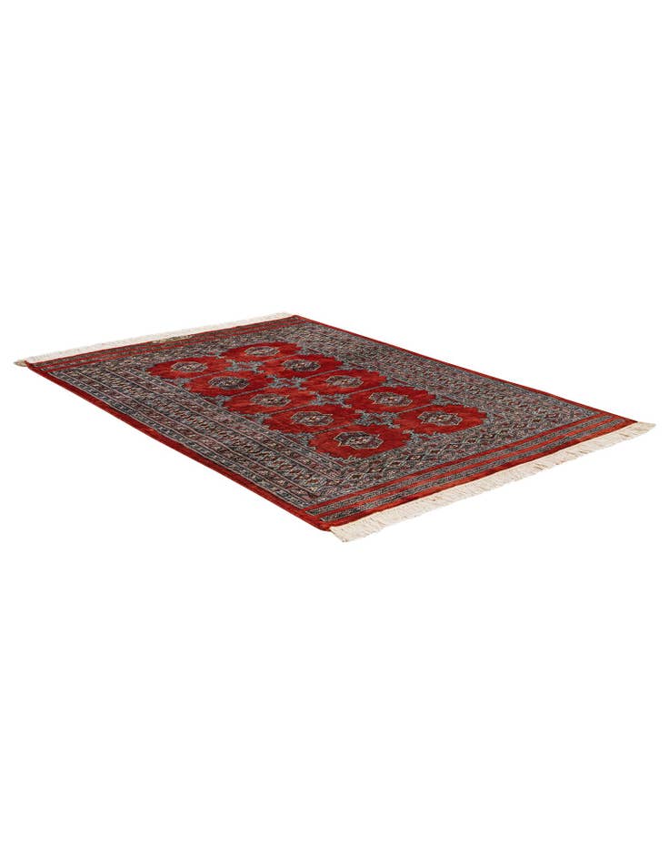 Detail image of 4' 2 x 5' 9 Hand Knotted Bokhara Oriental Wool Rug