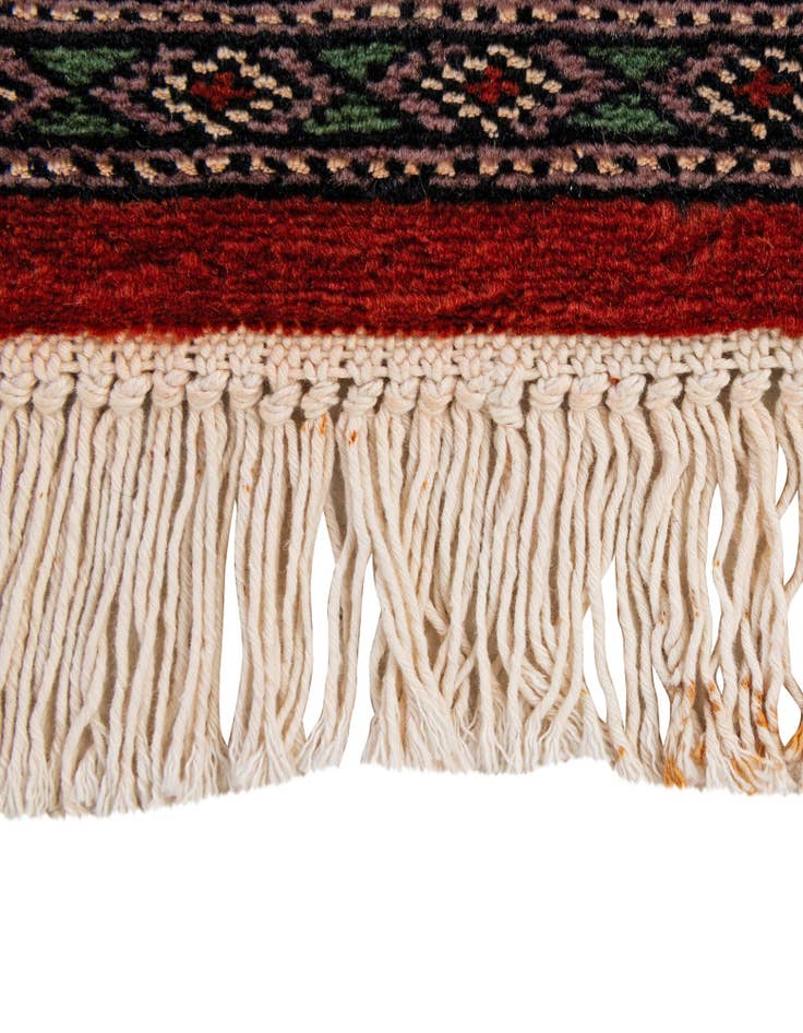 Detail image of 4' 2 x 5' 9 Hand Knotted Bokhara Oriental Wool Rug