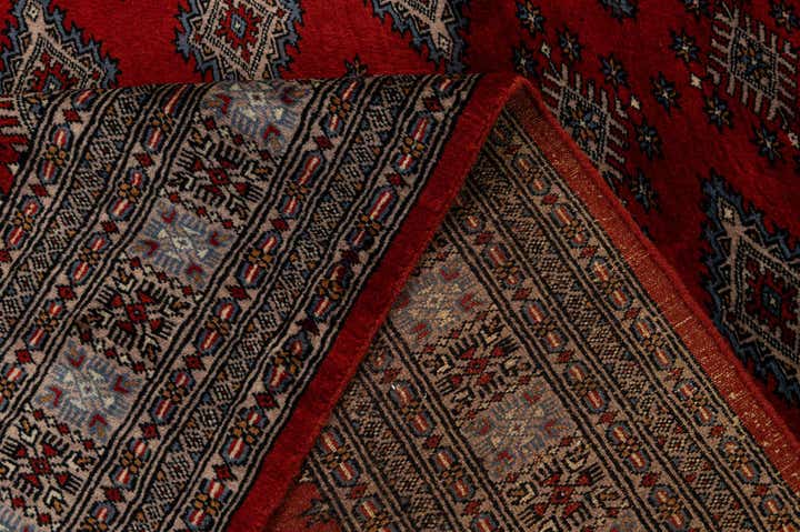 7' 4 x 9' 8 Hand Knotted Bokhara Oriental Wool Rug