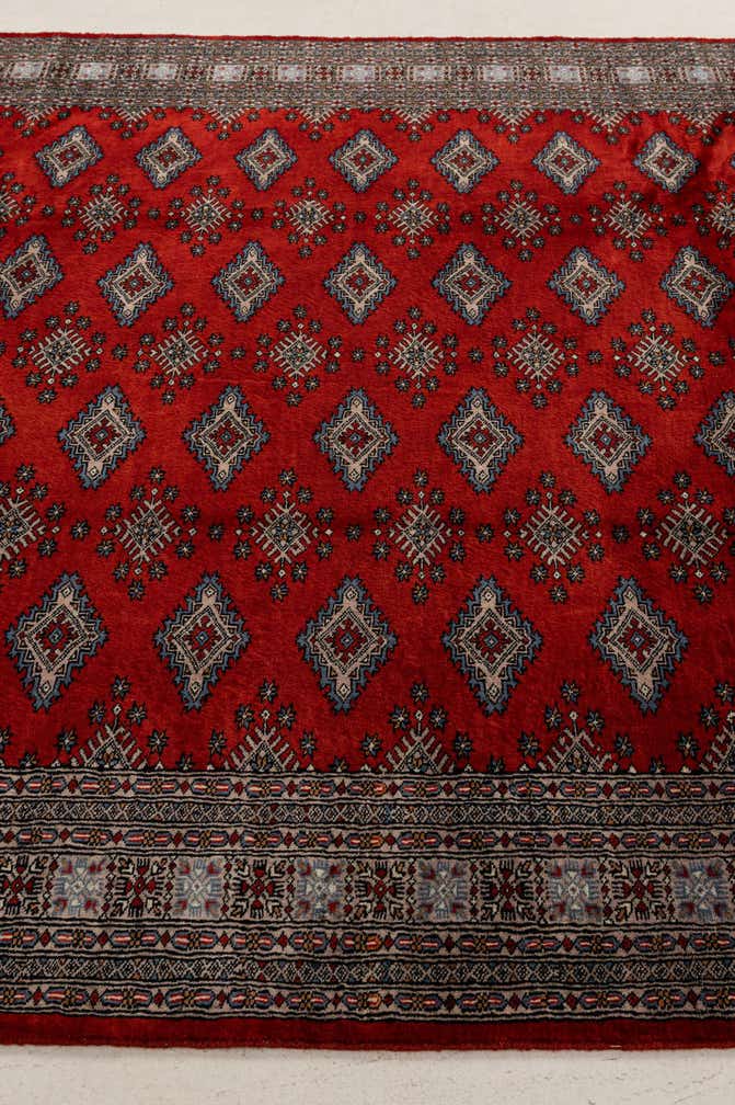 7' 4 x 9' 8 Hand Knotted Bokhara Oriental Wool Rug