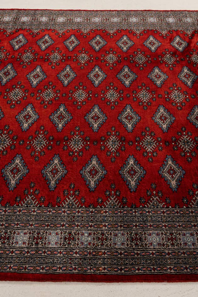 Detail image of 7' 4 x 9' 8 Hand Knotted Bokhara Oriental Wool Rug