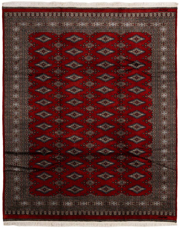 Detail image of 7' 4 x 9' 8 Hand Knotted Bokhara Oriental Wool Rug