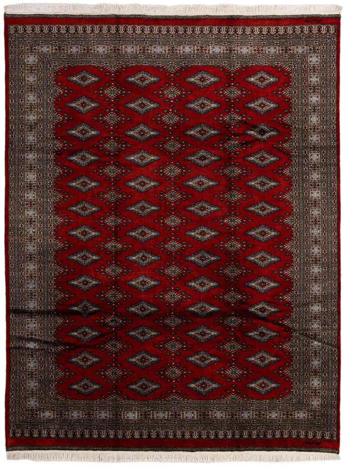 Detail image of 7' 4 x 9' 8 Hand Knotted Bokhara Oriental Wool Rug