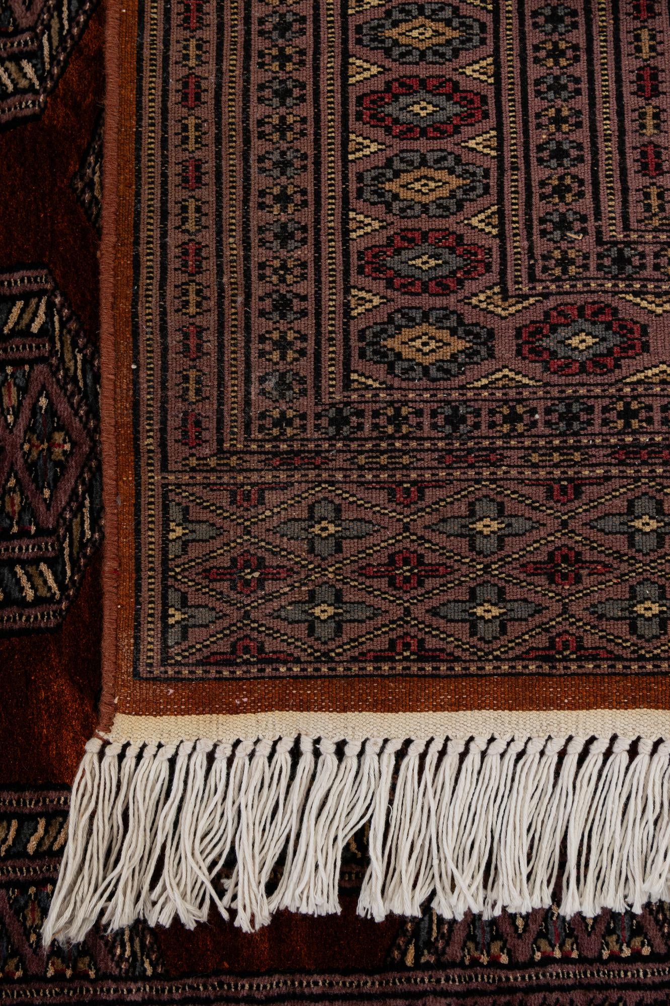 4' x 5' 3 Hand Knotted Bokhara Oriental Wool Rug