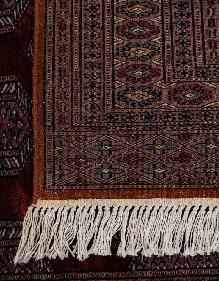 Detail image of 4' x 5' 3  Hand Knotted Bokhara Oriental Wool Rug