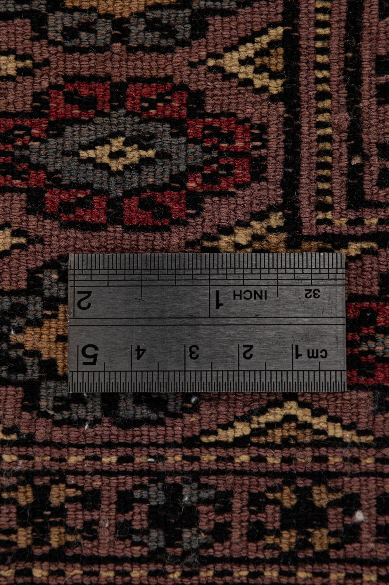 4' x 5' 3 Hand Knotted Bokhara Oriental Wool Rug