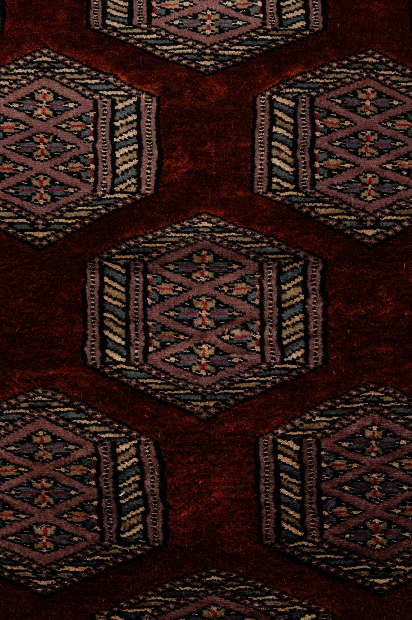 4' x 5' 3 Hand Knotted Bokhara Oriental Wool Rug