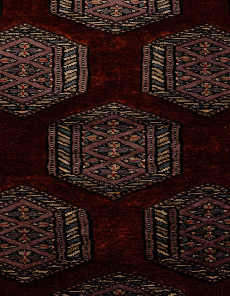 Detail image of 4' x 5' 3  Hand Knotted Bokhara Oriental Wool Rug