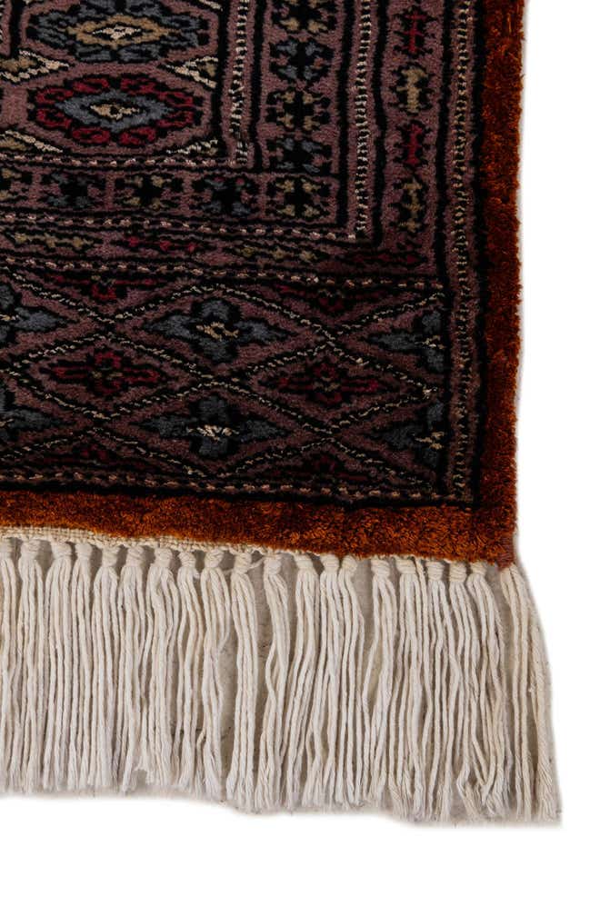 4' x 5' 3 Hand Knotted Bokhara Oriental Wool Rug