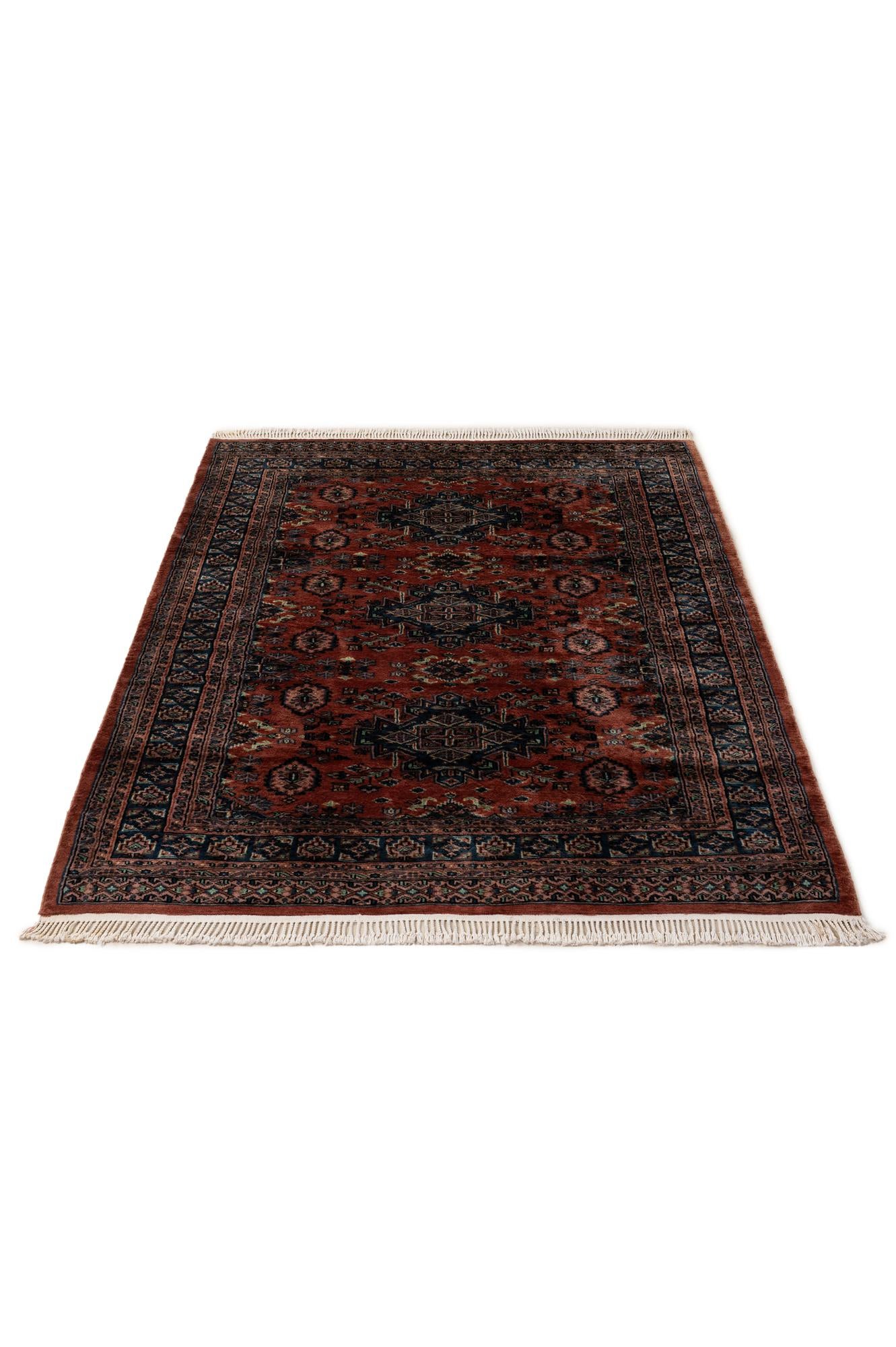 4' 5 x 6' 2 Hand Knotted Bokhara Oriental Wool Rug