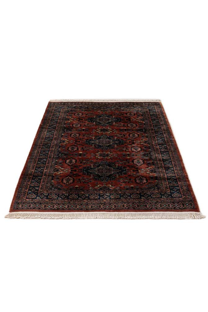 4' 5 x 6' 2 Hand Knotted Bokhara Oriental Wool Rug