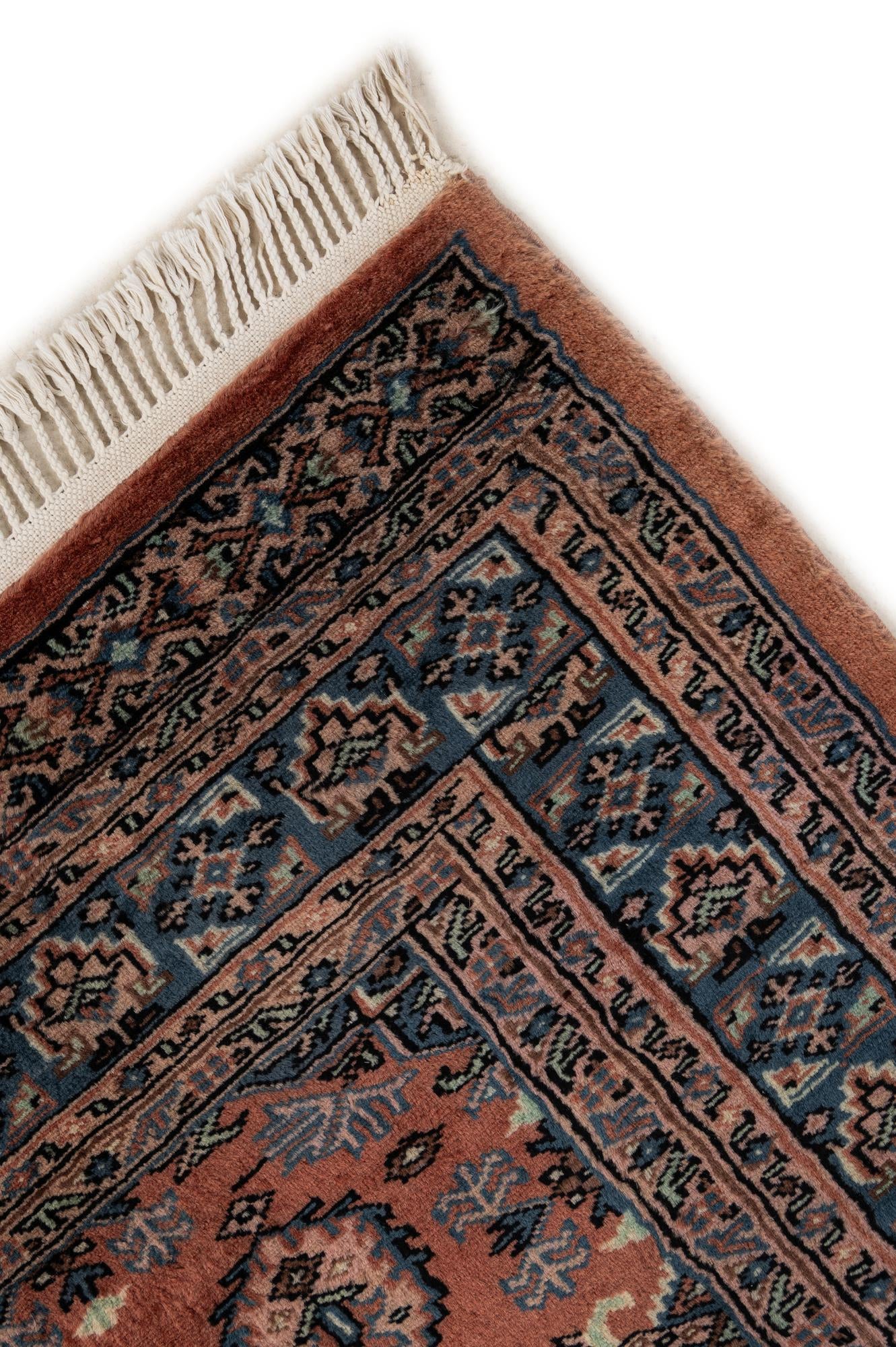 4' 5 x 6' 2 Hand Knotted Bokhara Oriental Wool Rug