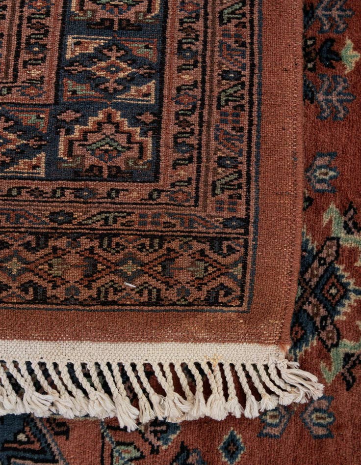 Detail image of 4' 5 x 6' 2  Hand Knotted Bokhara Oriental Wool Rug