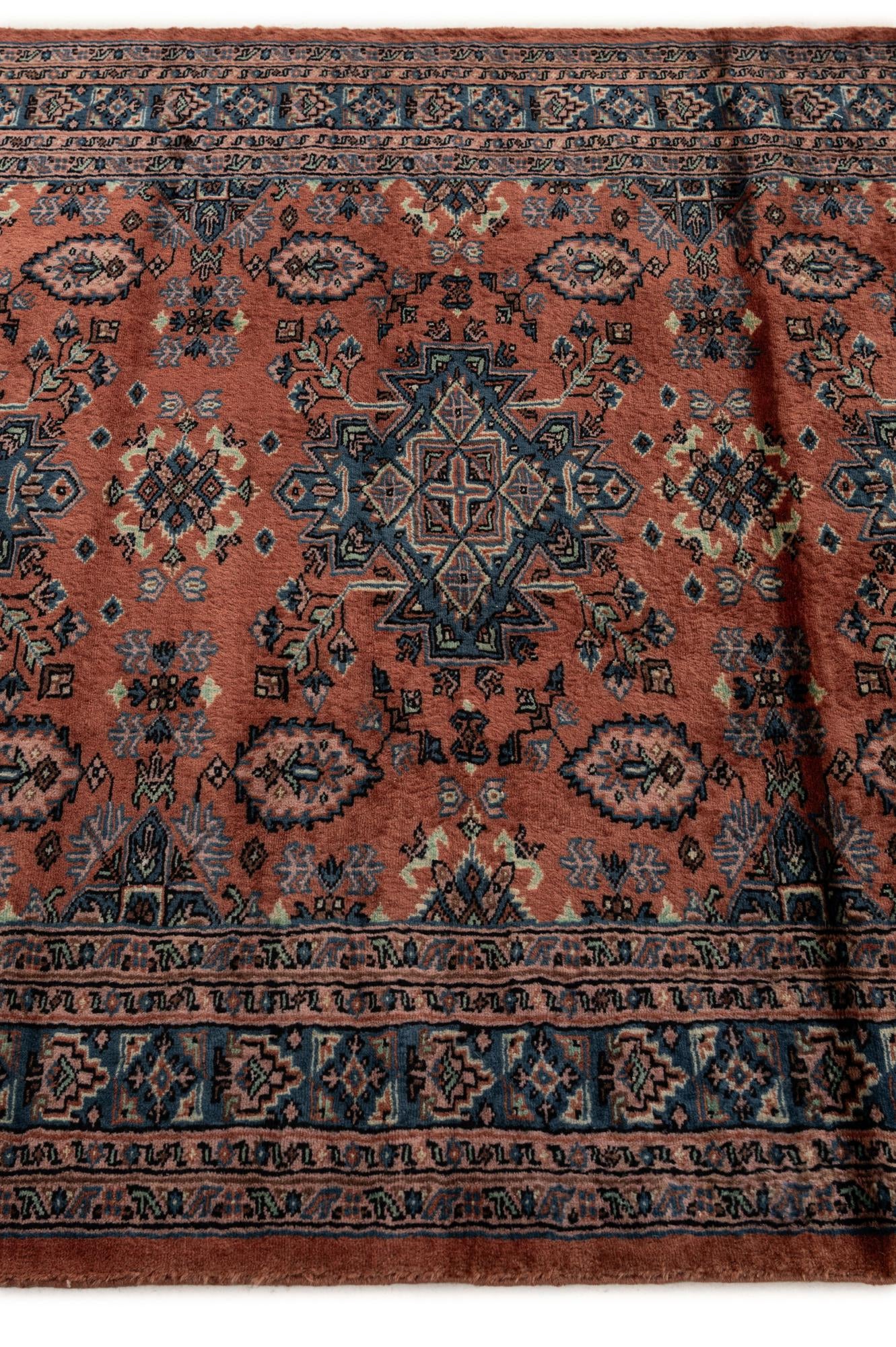 4' 5 x 6' 2 Hand Knotted Bokhara Oriental Wool Rug
