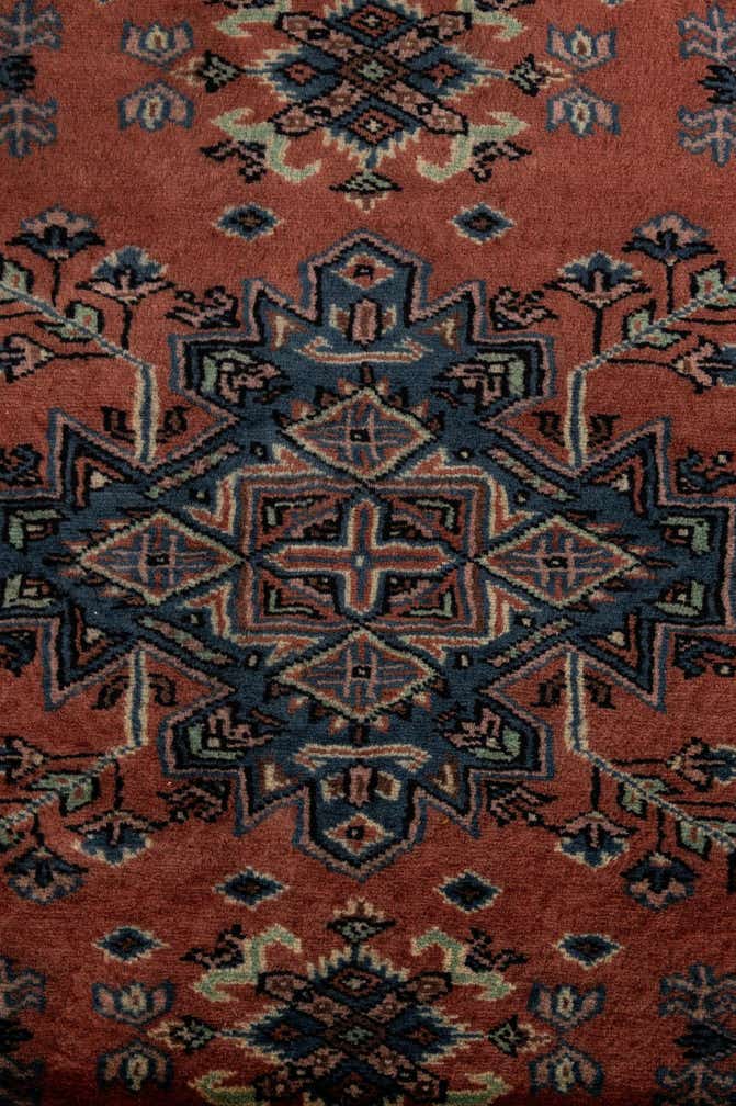 4' 5 x 6' 2 Hand Knotted Bokhara Oriental Wool Rug