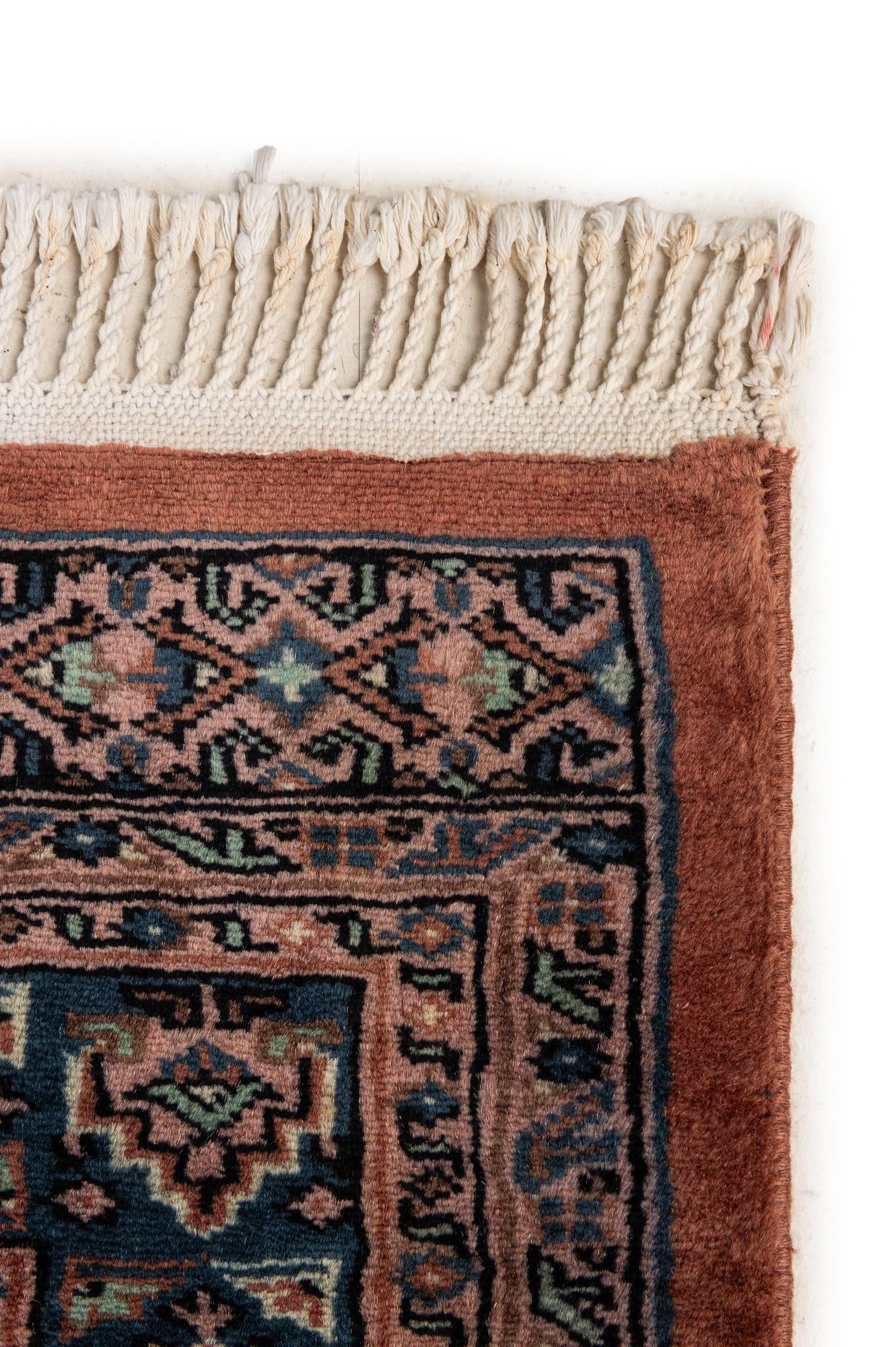 4' 5 x 6' 2 Hand Knotted Bokhara Oriental Wool Rug